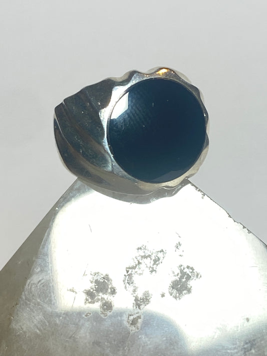 onyx ring southwest band sterling silver band men women