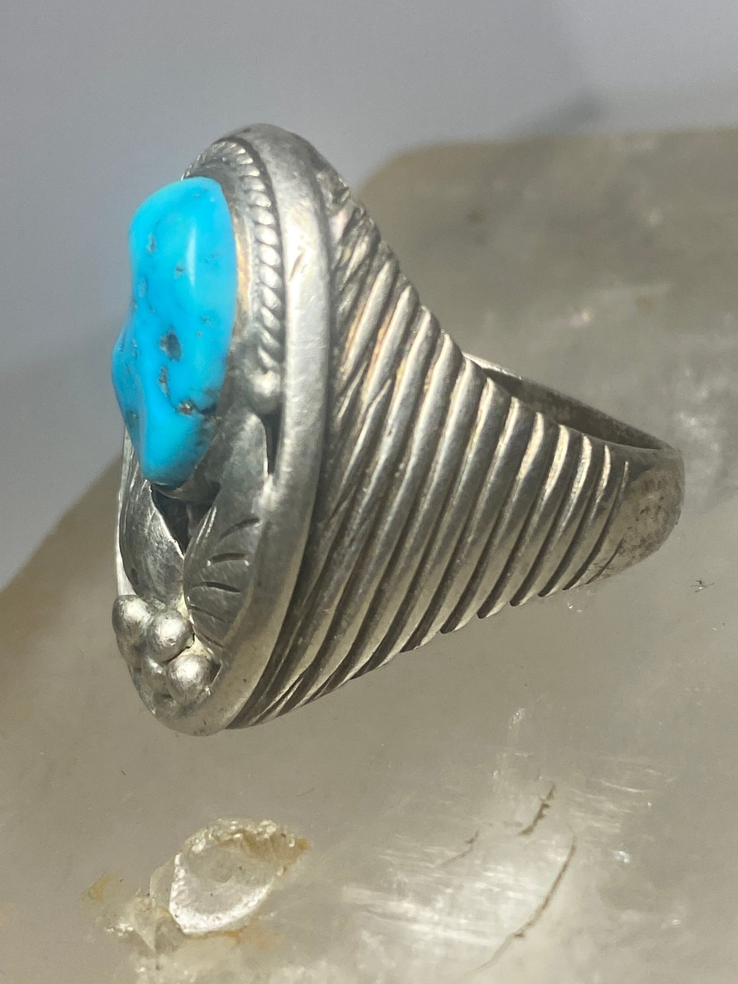 Turquoise ring southwest sterling silver women men