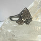 Floral ring size 5.50 leaves  band sterling silver women girls