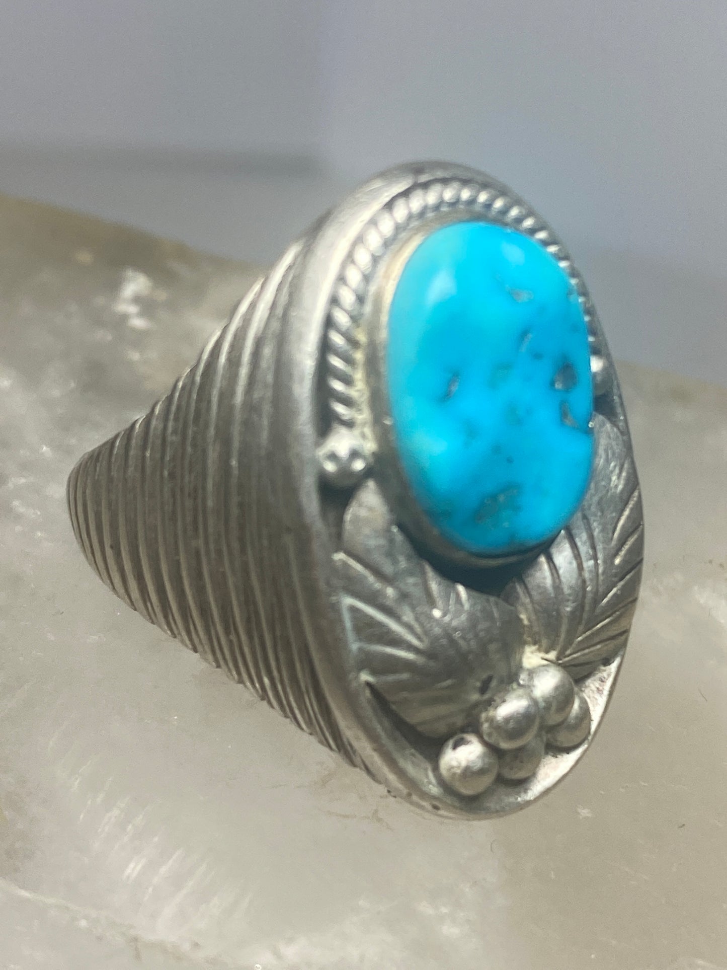 Turquoise ring southwest sterling silver women men