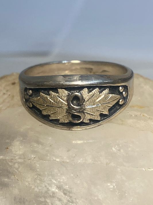 Black Hills Gold ring leaves band sterling silver men women