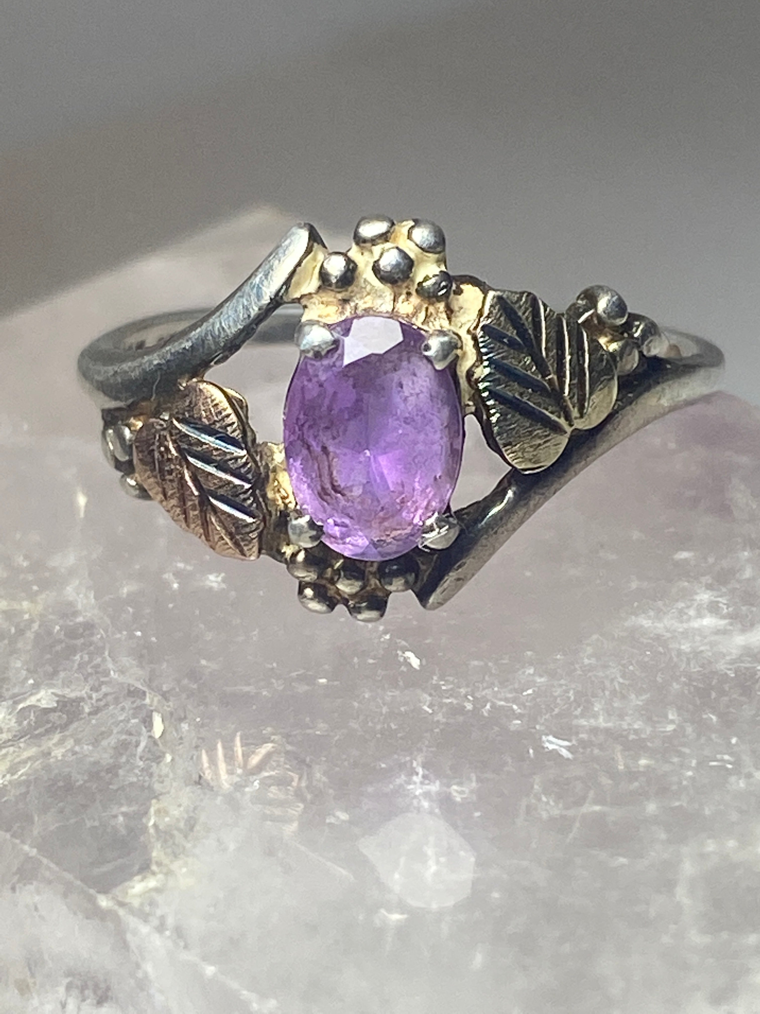 Black gold deals and amethyst ring