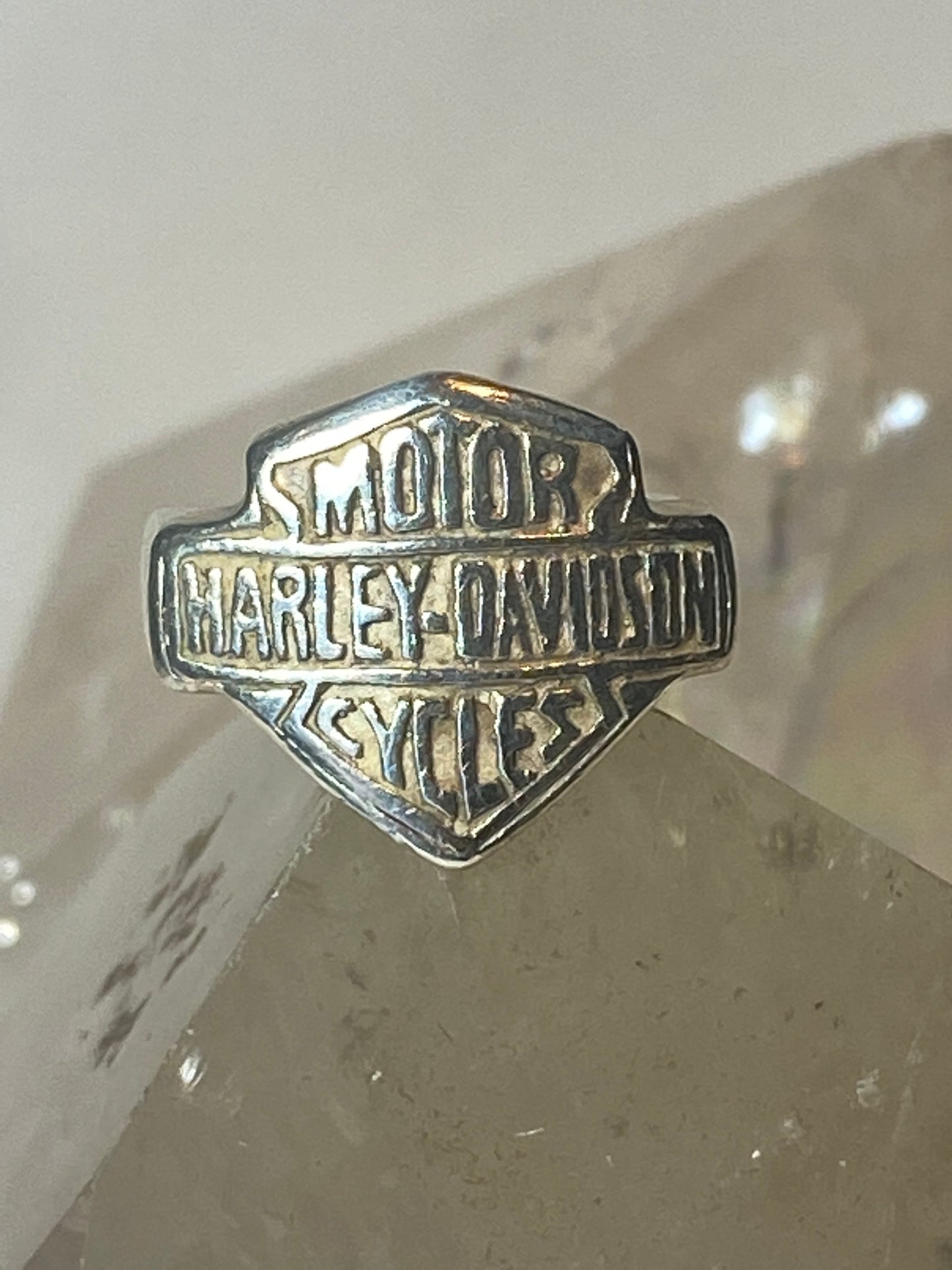 Harley Davidson ring biker band sterling silver women girls