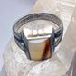 Agate ring size 8.50 Art Deco sterling silver women girls