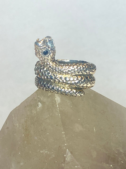 snake ring size 6.75  long serpent sterling silver women