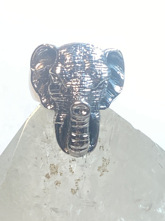 Elephant ring size 8.25 sterling silver good luck band women men