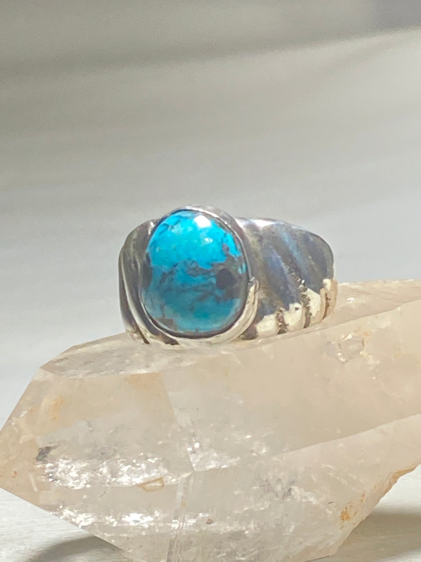 Turquoise ring Navajo southwest sterling silver women men