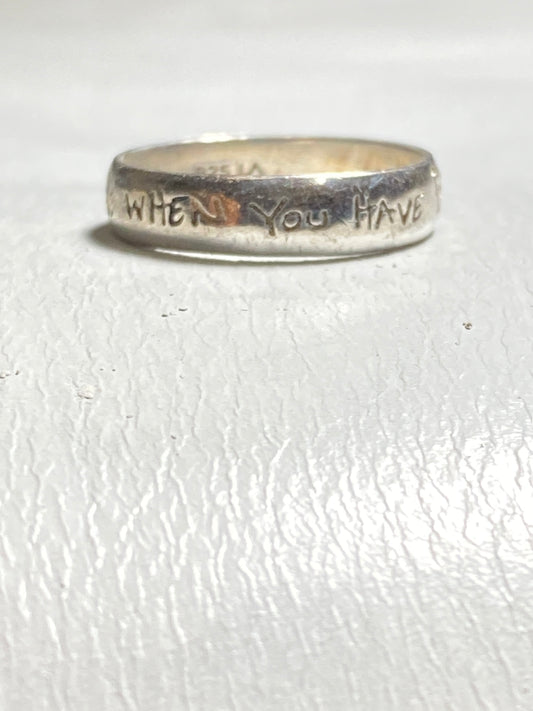 Faith ring Everything  is Possible When you have faith band words sterling silver