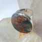 Agate ring southwest sterling silver women