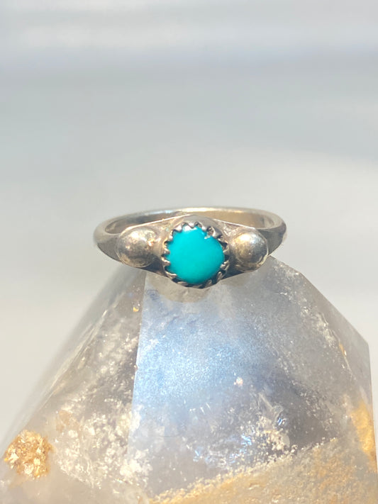 turquoise ring Navajo stacker pinky southwest sterling silver women girls