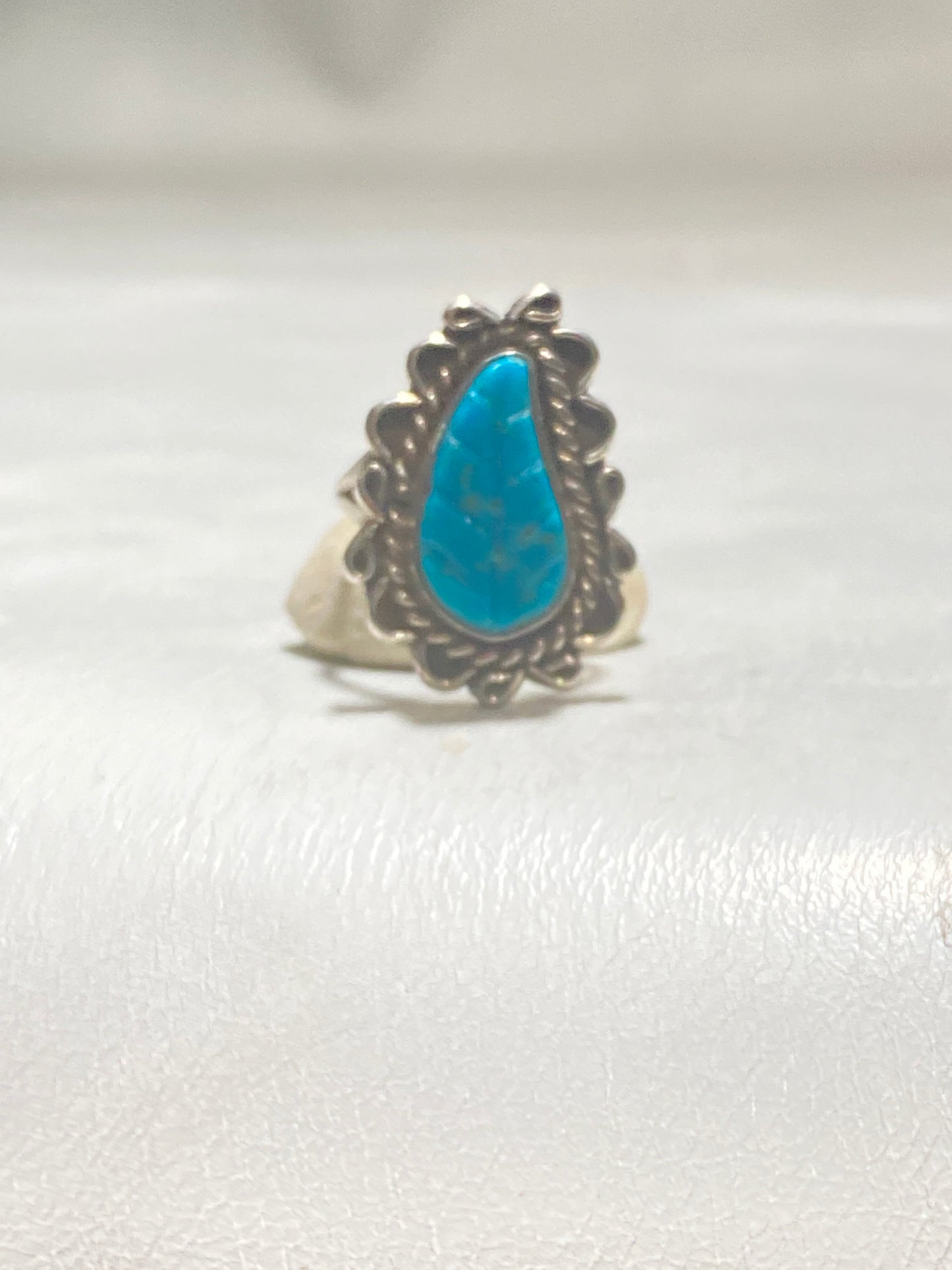 Turquoise ring southwest sterling silver band women girls