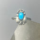 Turquoise ring leaves band southwest sterling silver women girls e