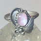 Mother of pearl Ring leaf southwest pinky sterling silver women girl d