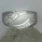 Brushed ring size 7.75 Art Deco influences band sterling silver women girls