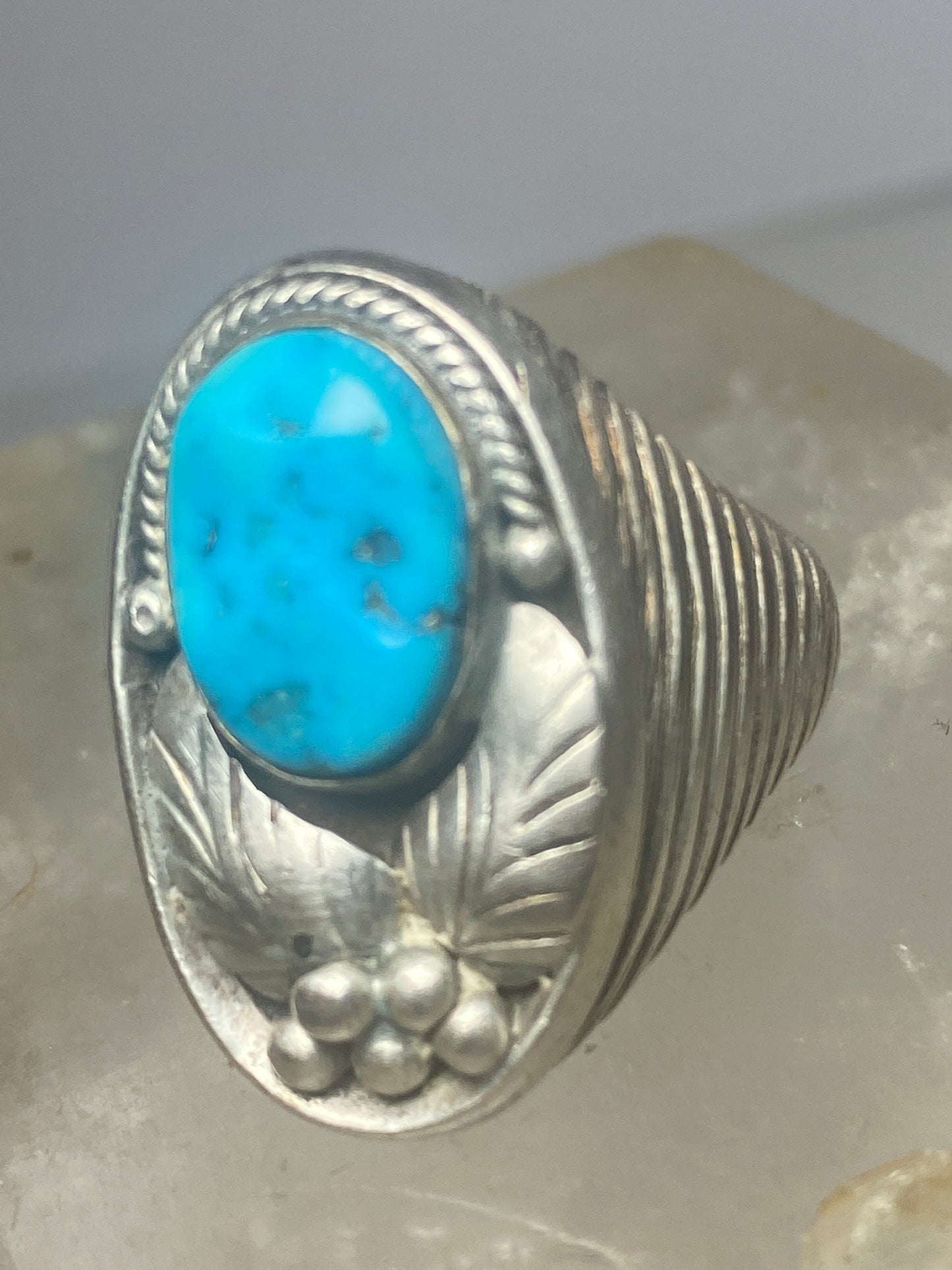 Turquoise ring southwest sterling silver women men