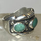 Navajo ring size 4.50 turquoise pinky band sterling silver women