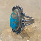 Turquoise Ring size 7.25 Navajo southwest sterling silver women b