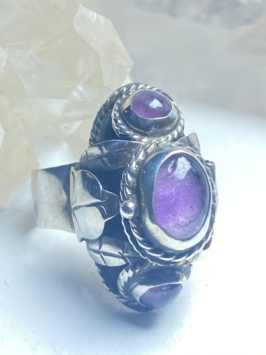 Poison ring Mexico amethyst sterling silver women girls