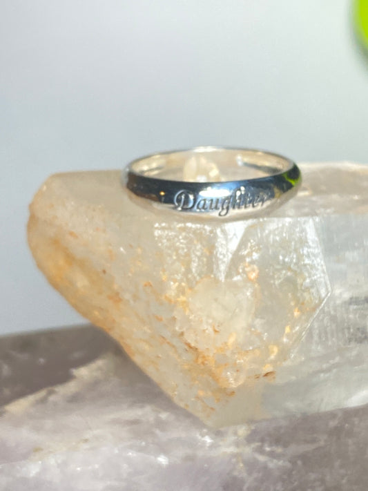 Daughter Ring word band love friendship sterling silver women daughters girls