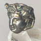 Face ring size 5.25 Art Deco sterling silver face with birds
