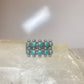 Zuni ring size 7.50 Turquoise band petite point sterling silver pinky