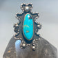 Turquoise ring long Navajo pinky southwest sterling silver women girl