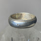 Vintage Plain ring size 4.25 wedding band pinky fine edging  stacker sterling silver G