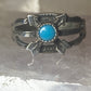 Turquoise ring crossed arrows pinky Navajo band sterling silver girls women