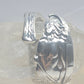 Nude lady spoon ring canoe band sterling silver women