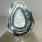 Abalone ring  brutalist band sterling silver women girls