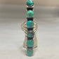 Turquoise ring long southwest sterling silver women