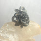 Rose ring floral band sterling silver women