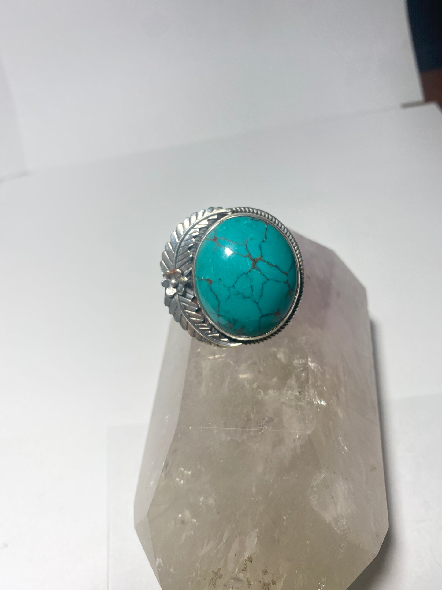 Turquoise ring southwest sterling silver women