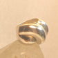 chunky ring size 7 cigar band sterling silver women girls