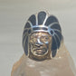 Chief ring size 7.50 southwest feather headdress figurative sterling silver women men