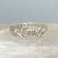Love ring friendship word band sterling silver ring women girls