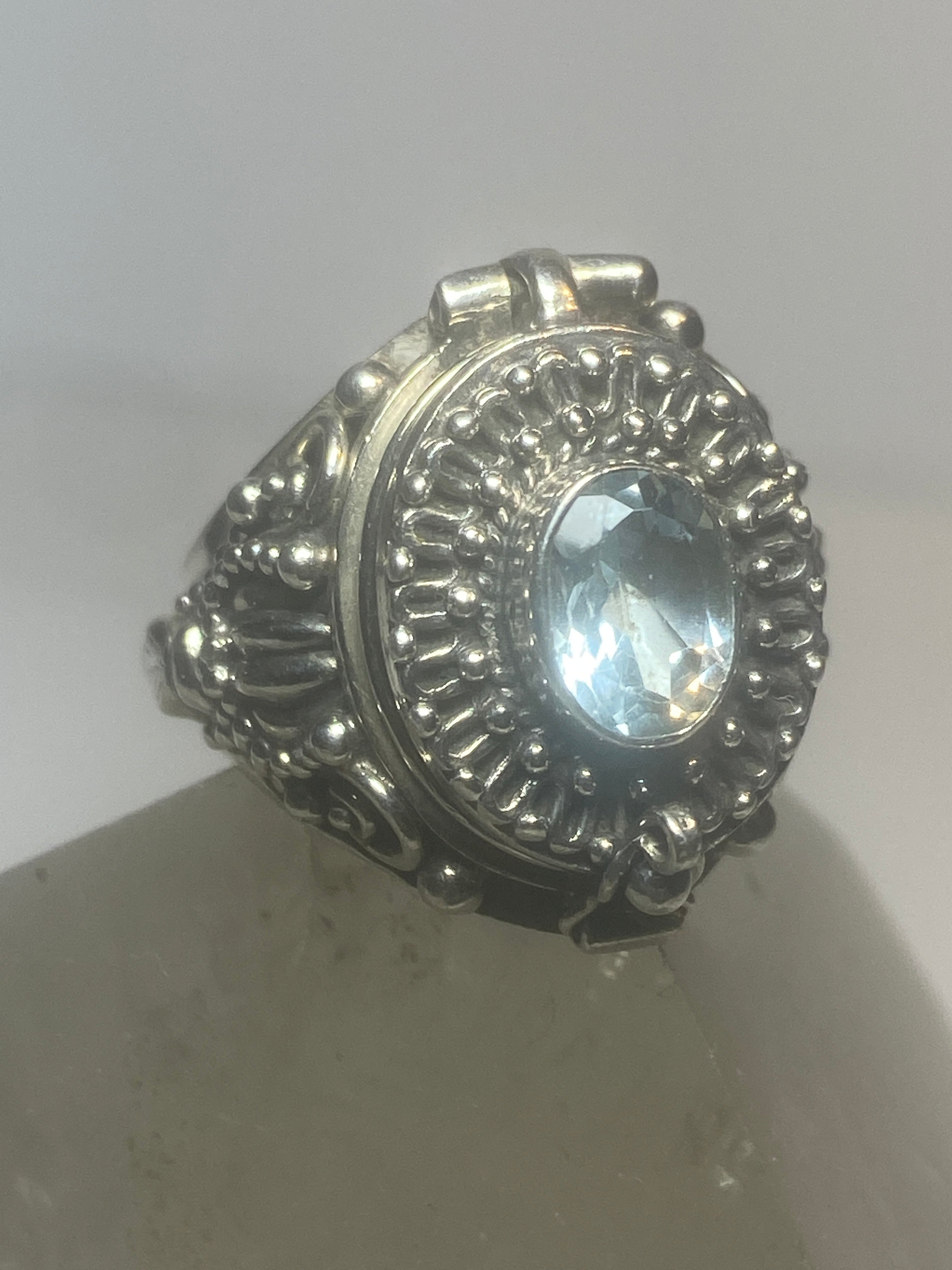 Light Blue Crystal Stone Ring - Etsy