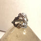 Face ring size 7.75 figurative Art Deco band sterling silver women girls