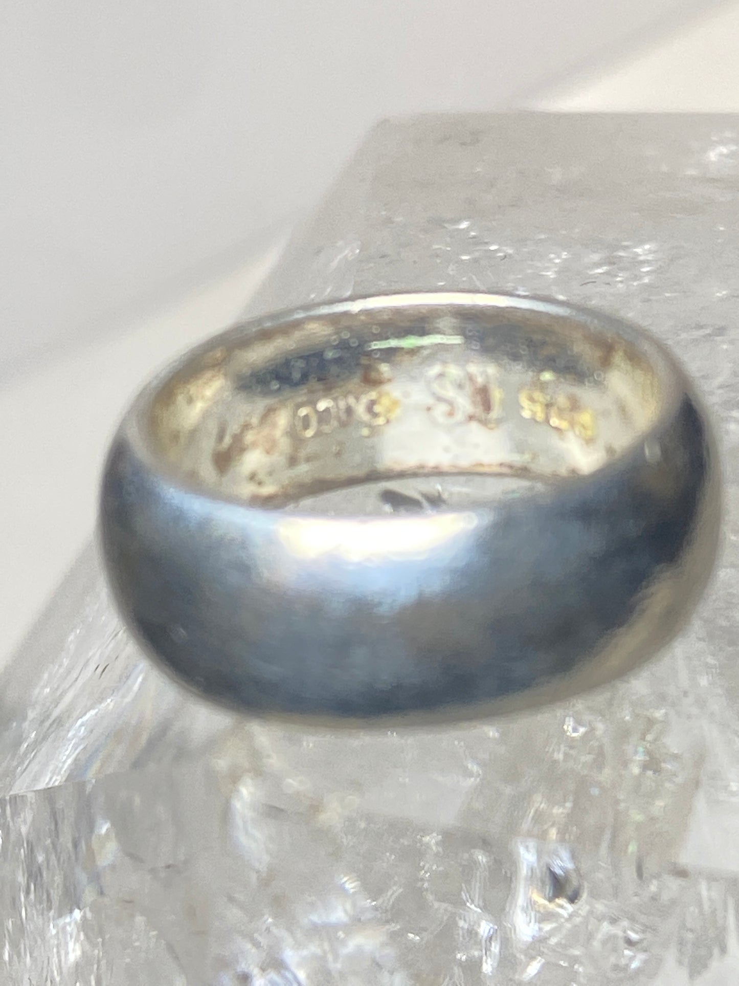 Vintage Plain  ring size 5.75 wedding band stacker sterling silver K
