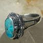 Turquoise poison ring size 7.75 sterling silver women girls