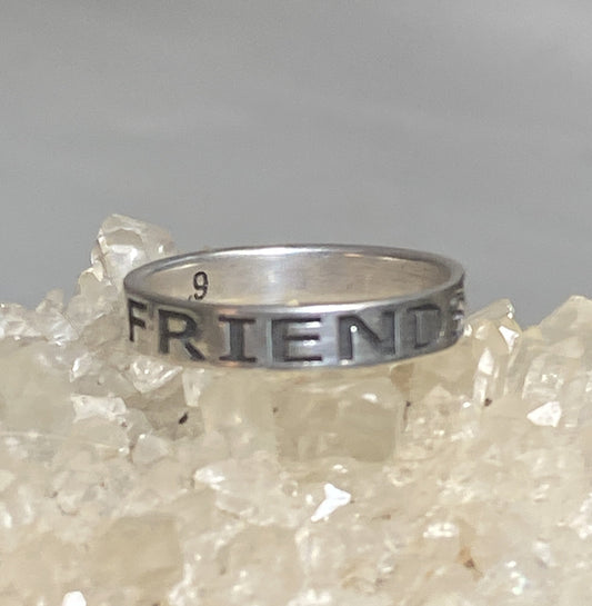 Friends Forever ring size 8.75 Friendship band sterling silver women girls