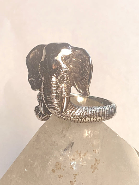 Elephant ring size 11.75 sterling silver luck band women men
