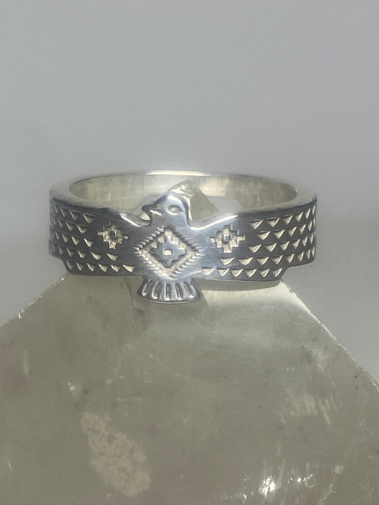 Phoenix  Ring sterling silver southwest band women men by T Skies