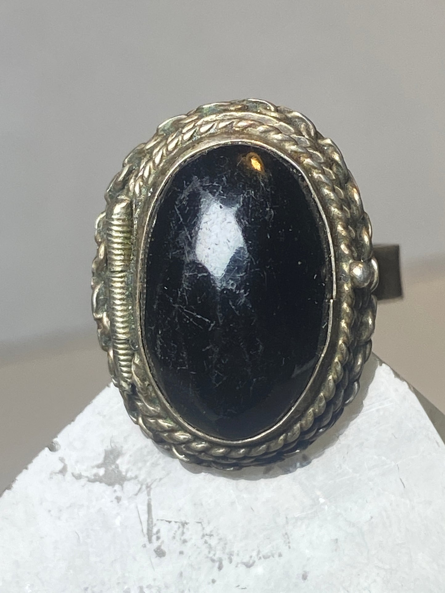 Poison ring size 8 onyx sterling silver women girls