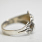 Dolphin ring two dolphins band sterling silver women  Size  6.75