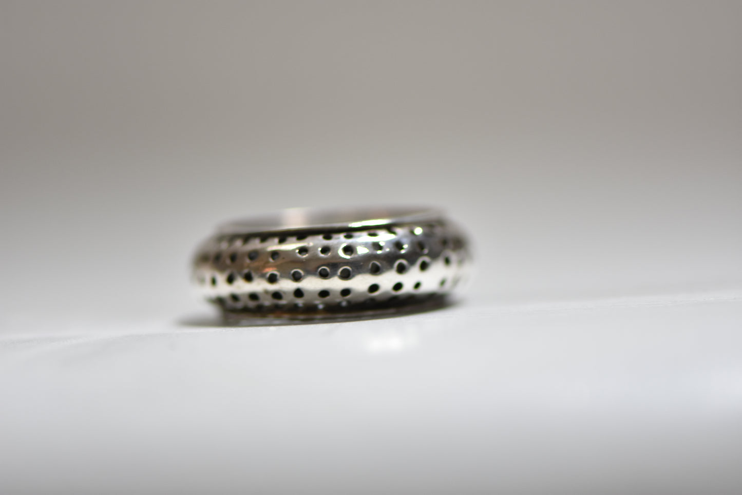 Wedding ring thumb band sterling silver men women Size 8.75