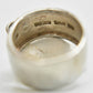 Cigar band size 5 hanging heart ring thumb sterling silver women Size 5