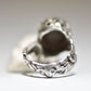 Foo Dog Ring lion band tail sterling silver men