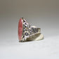 Long Pollack ring Pinkish/Peach southwest sterling silver women