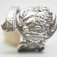 Santa Spoon Ring Merry Xmas holiday bell in sterling silver size 6.75